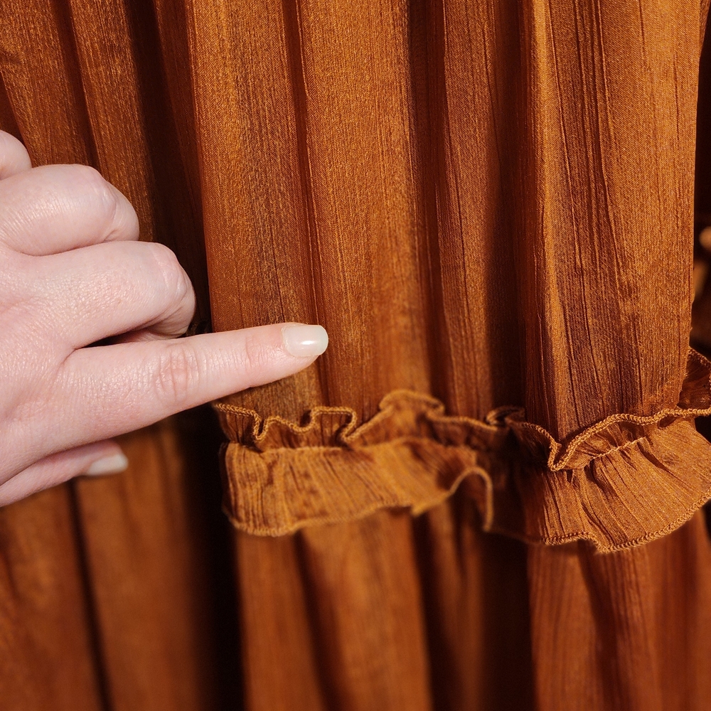 Dainty Jewells Rustic Brown Long Sleeve Dress - Picture 6 of 6